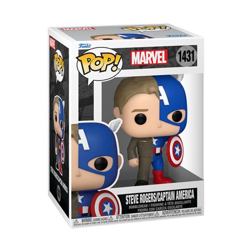 MARVEL - POP FUNKO VINYL FIGURE 1431 SPLIT CAPTAIN AMERICA/STEVE ROGERS 9CM