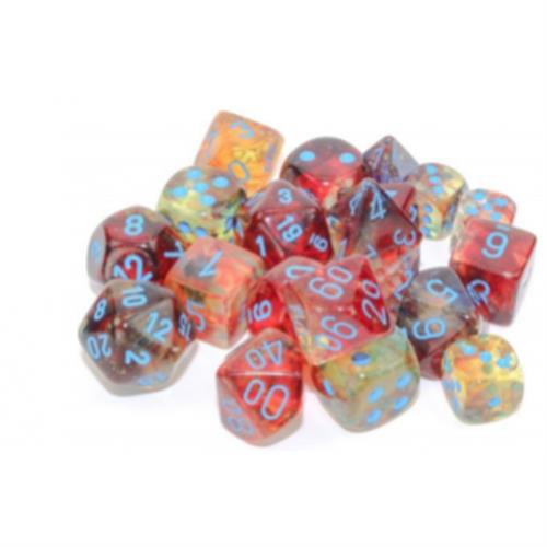 CHX 27559 - SET 7 DADI POLIEDRICI - NEBULA PRIMARY/BLUE LUMINARY