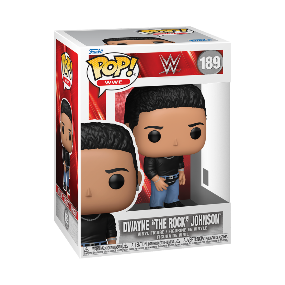 WWE - POP FUNKO VINYL FIGURE 189 DWAYNE "THE ROCK" JOHNSON 9CM