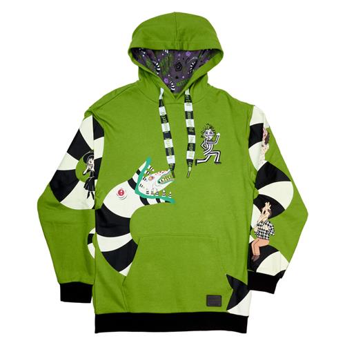 BEETLEJUICE - FELPA CON CAPPUCCIO - SANDWORM XL