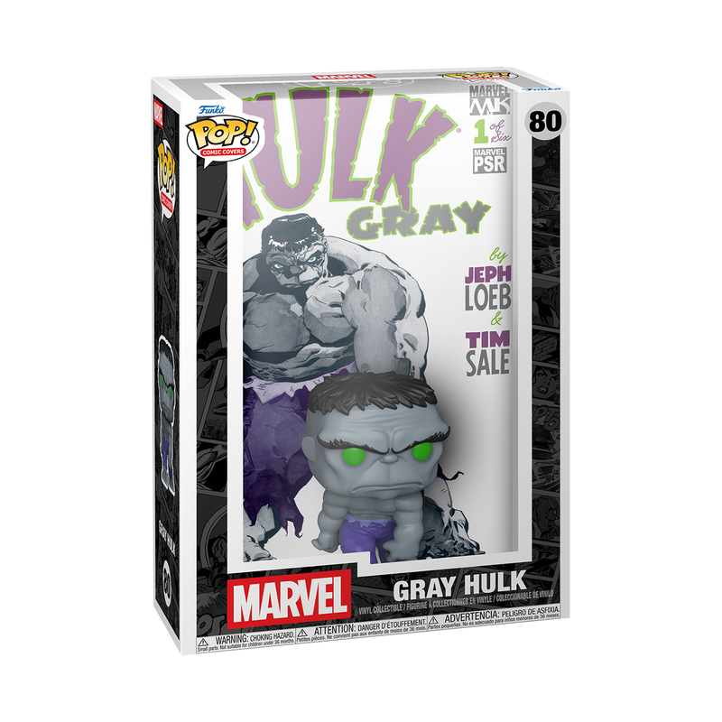 2026 COMIC COVERS: MARVEL COMICS - POP FUNKO COMIC COVER VINYL FIGURE - GRAY HULK