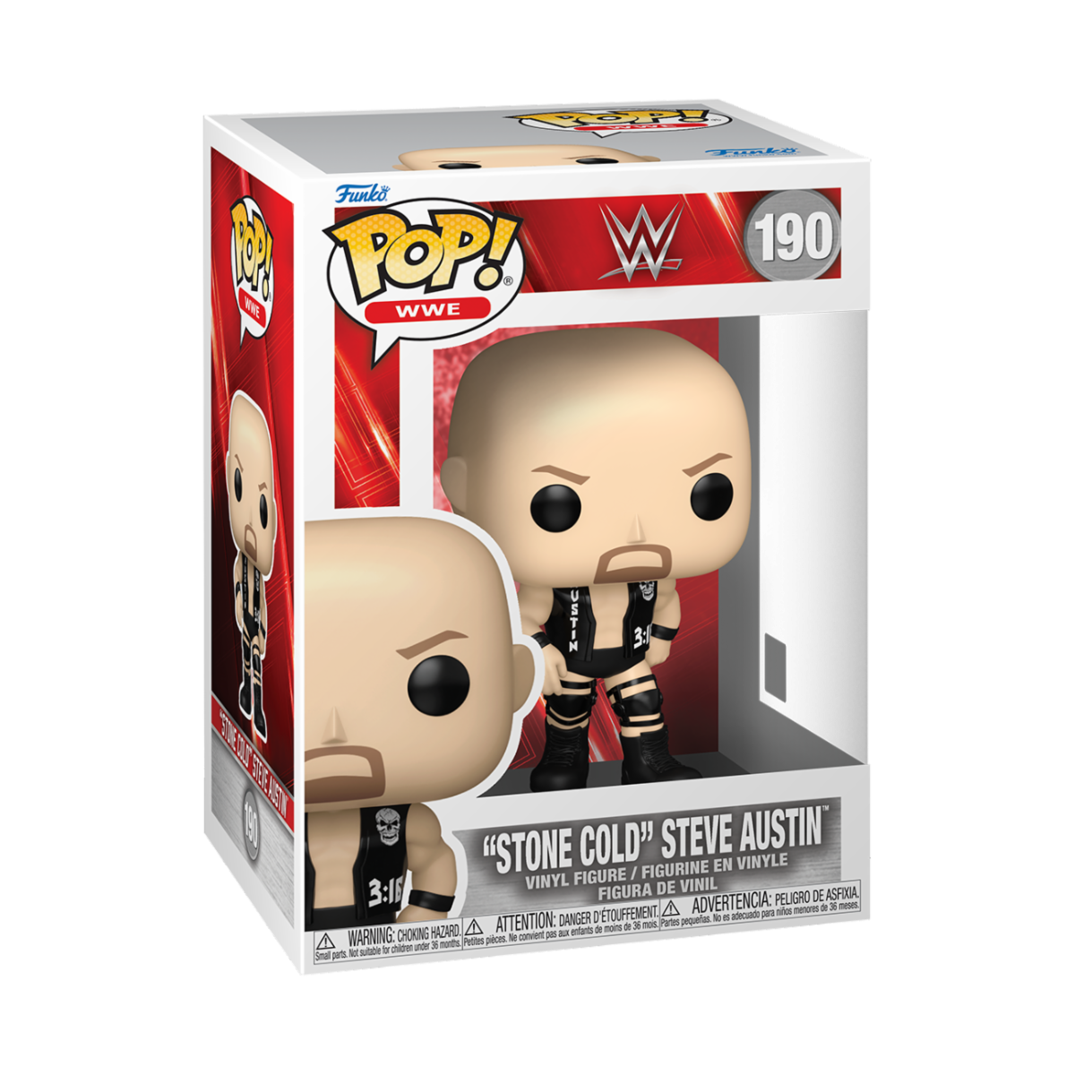 WWE - POP FUNKO VINYL FIGURE 190 "STONE COLD" STEVE AUSTIN 9CM