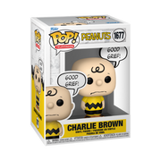 PEANUTS - POP FUNKO VINYL FIGURE 1677 CHARLIE BROWN GOOD GRIEF 9CM
