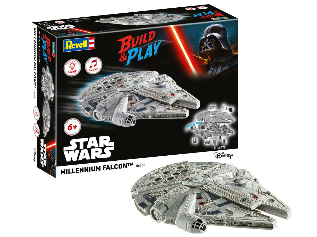 06566 - MILLENNIUM FALCON (LUCE/SUONO): BUILD & PLAY - MODEL KIT BUILD & PLAY 1/164