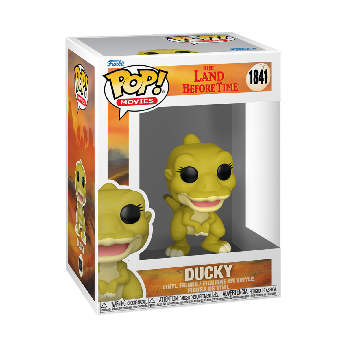 THE LAND BEFORE TIME - POP FUNKO SUPER VINYL FIGURE 1841 DUCKY 15CM