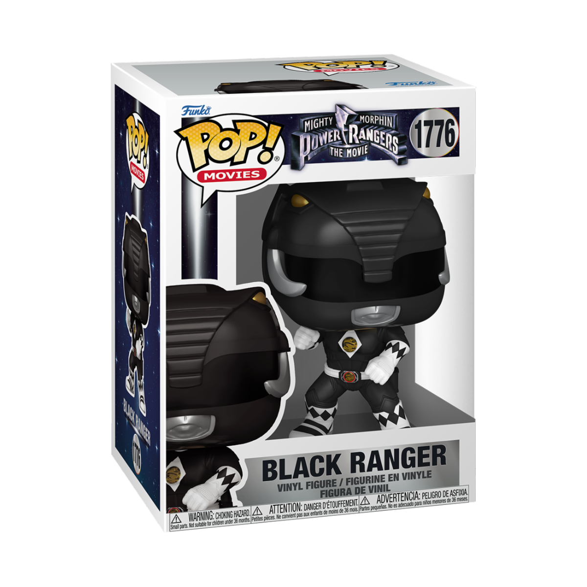 MIGHTY MORPHIN POWER RANGER: THE MOVIE - POP FUNKO VINYL FIGURE 1776 BLACK RANGER 9CM