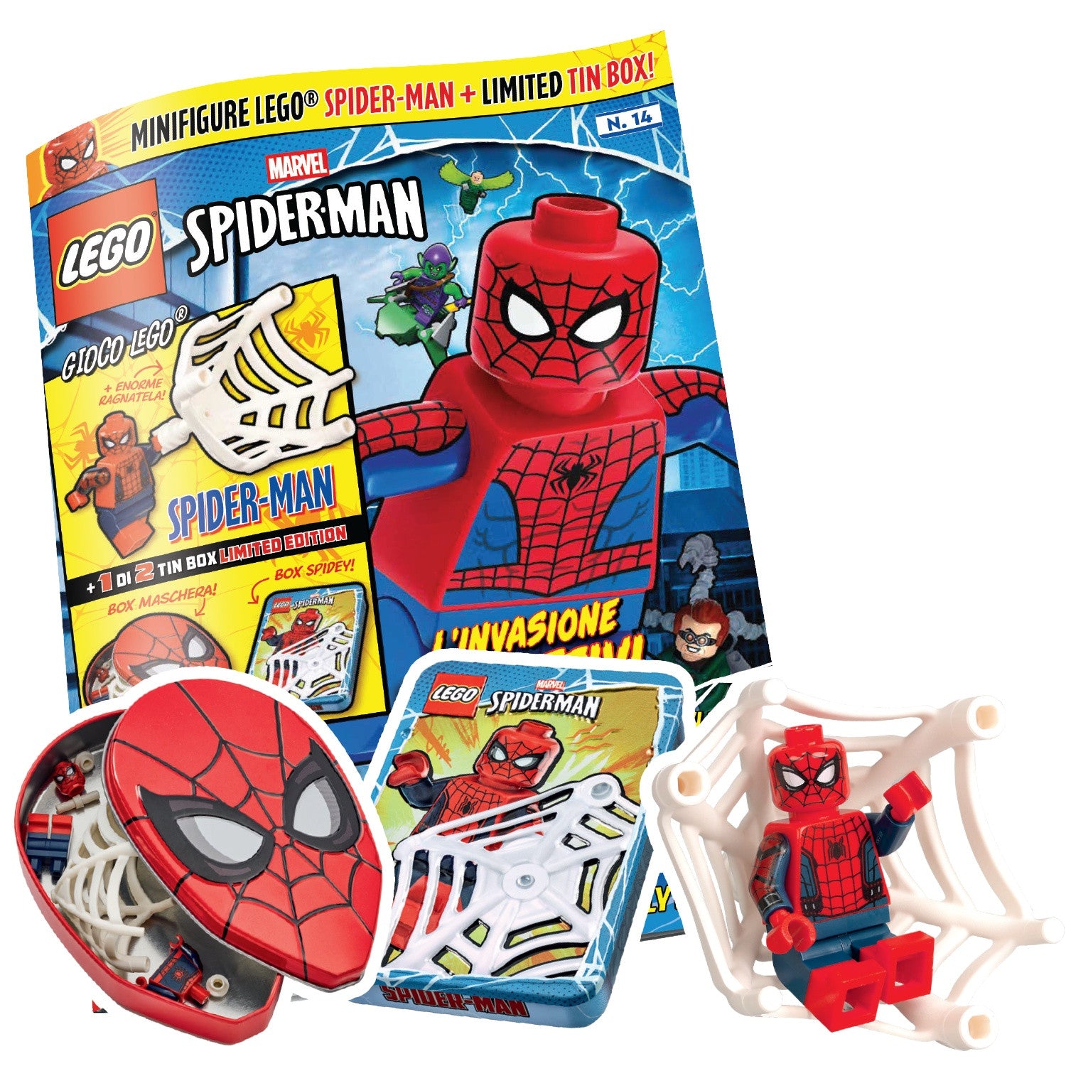 LEGO SPIDER-MAN N. 14 - GIOCO LEGO: SPIDER-MAN + 1 DI 2 TIN BOX LIMITED EDITION