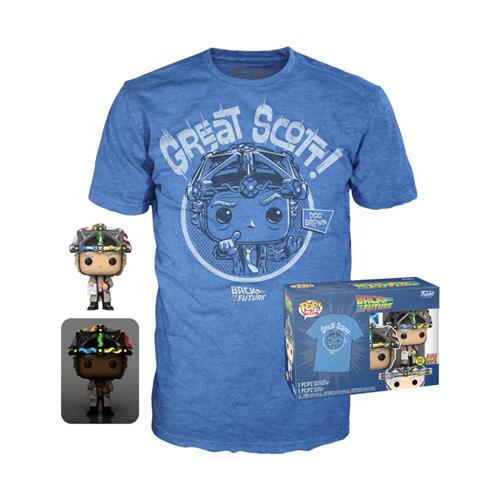 BACK TO THE FUTURE - POP FUNKO & TEE BOX - DOC W/HELMET (T-SHIRT M)