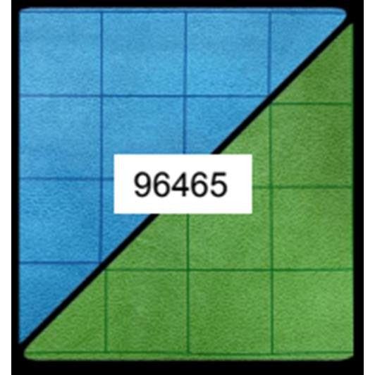 CHX 96465 - BATTLEMAT REVERSIBILE 60X66CM - BLUE GREEN SQUARES (2,54CM)