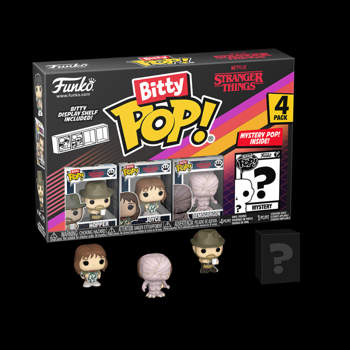 83664 - STRANGER THINGS - FUNKO BITTY POP VINYL FIGURE - HOPPER (4PK)