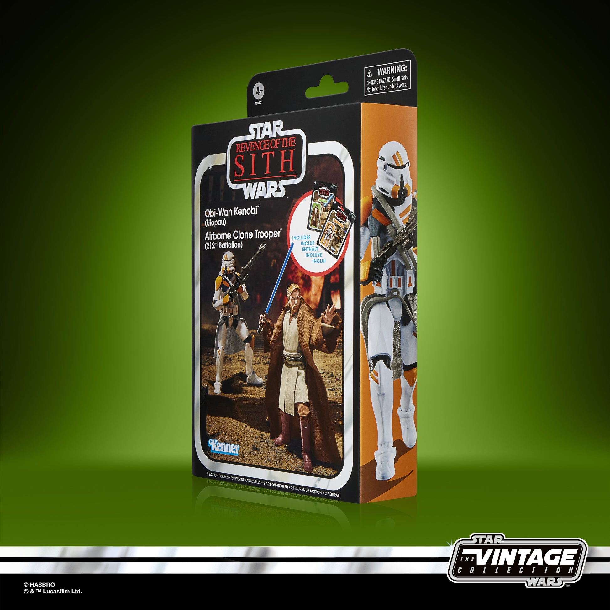 STAR WARS - THE VINTAGE COLLECTION - OBI WAN KENOBI E CLONE TROOPER - ACTION FIGURE 15CM