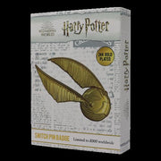 THG-HP49 - HARRY POTTER - GOLD PLATED OVERSIZED PIN BADGE - SNITCH