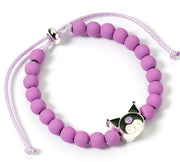 EHKBB0003 - BRACCIALETTO DI PERLINE VIOLA CON CIONDOLO KUROMI - HELLO KITTY