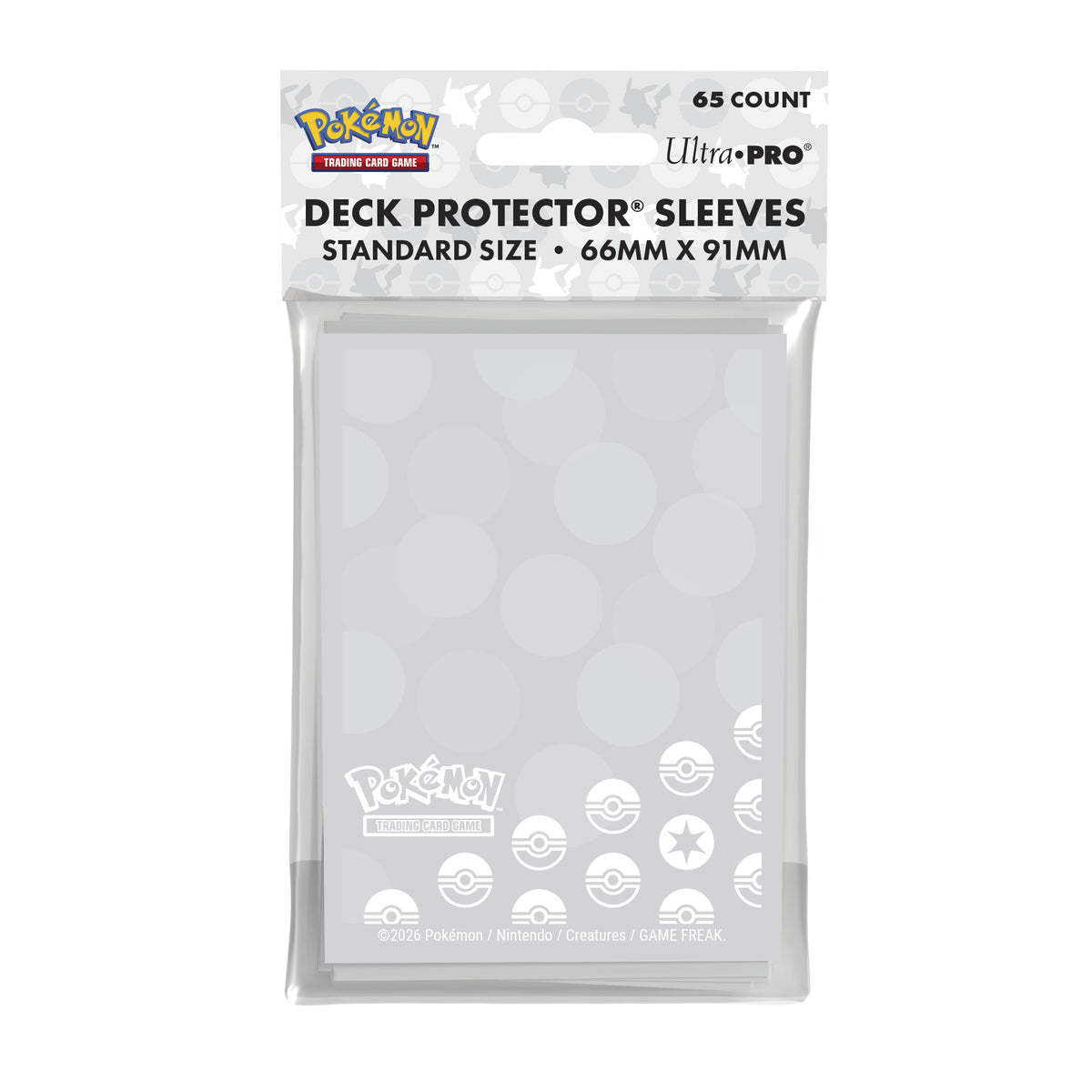 16751 - 65 DECK PROTECTOR SLEEVES - POKEMON - COLORLESS TYPE