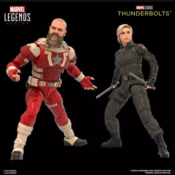 MARVEL LEGENDS - THUNDERBOLTS - RED GUARDIAN & YELENA BELOVA - ACTION FIGURE 15CM