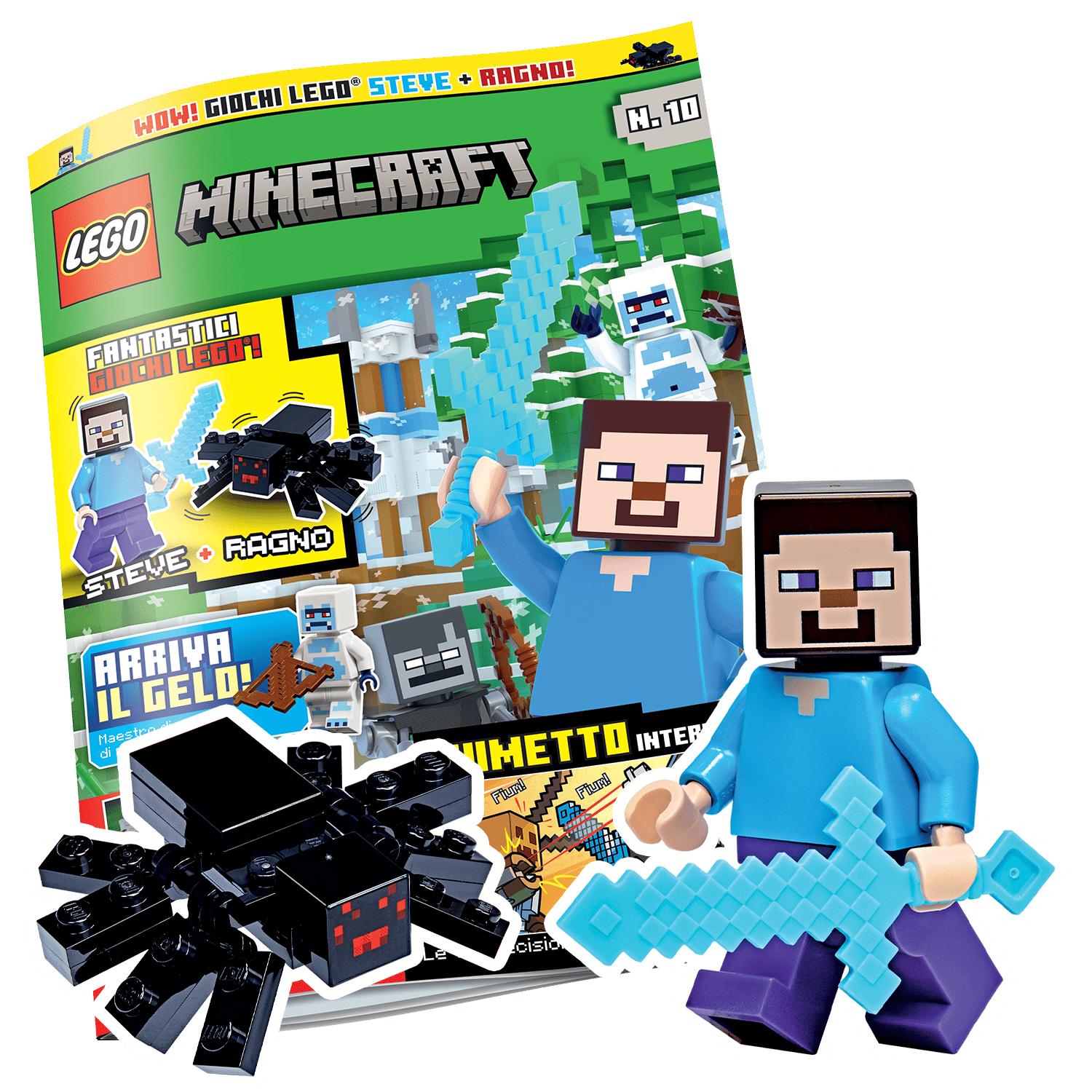 LEGO MINECRAFT N.10 - GIOCO LEGO: STEVE + RAGNO
