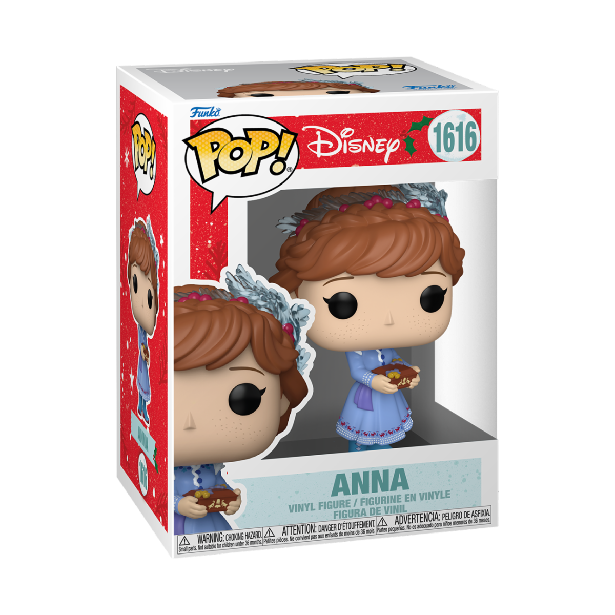 DISNEY: PRINCESS HOLIDAY - POP FUNKO VINYL FIGURE 1616 ANNA 9CM