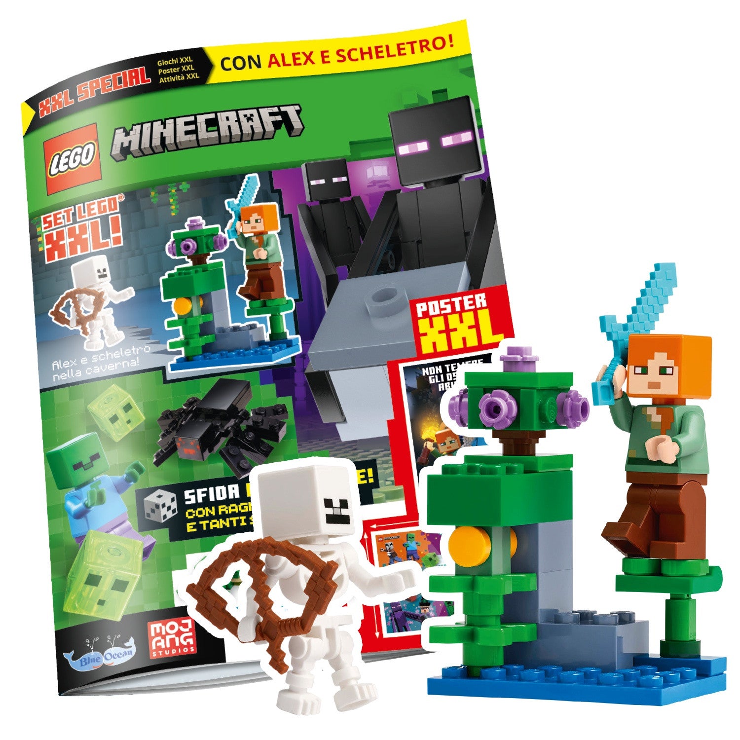 LEGO MINECRAFT SPECIALE N.4 - ALEX + SCHELETRO XXL