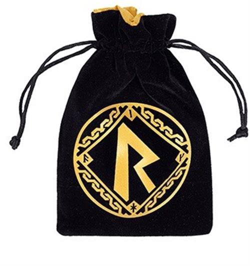 BRUN201 - BORSA PORTA DADI - RUNIC (BLACK/GOLDEN)