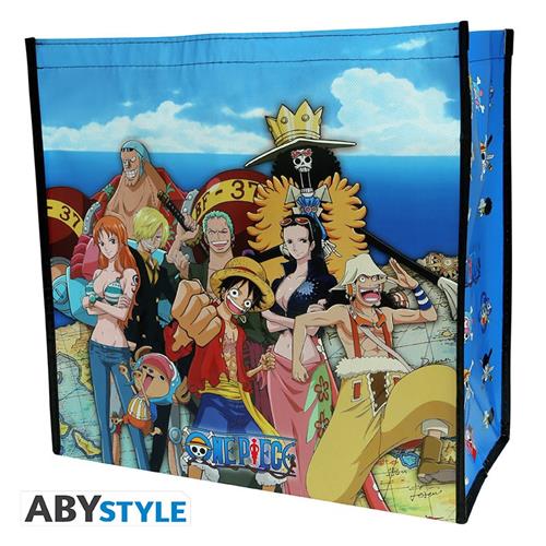 ABYBAG449 - ONE PIECE - SHOPPING BAG STRAW HAT CREW