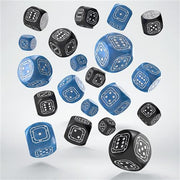 STCB02 - SET 20 DADI D6 COMPACT - FORTRESS - NERO/BLU