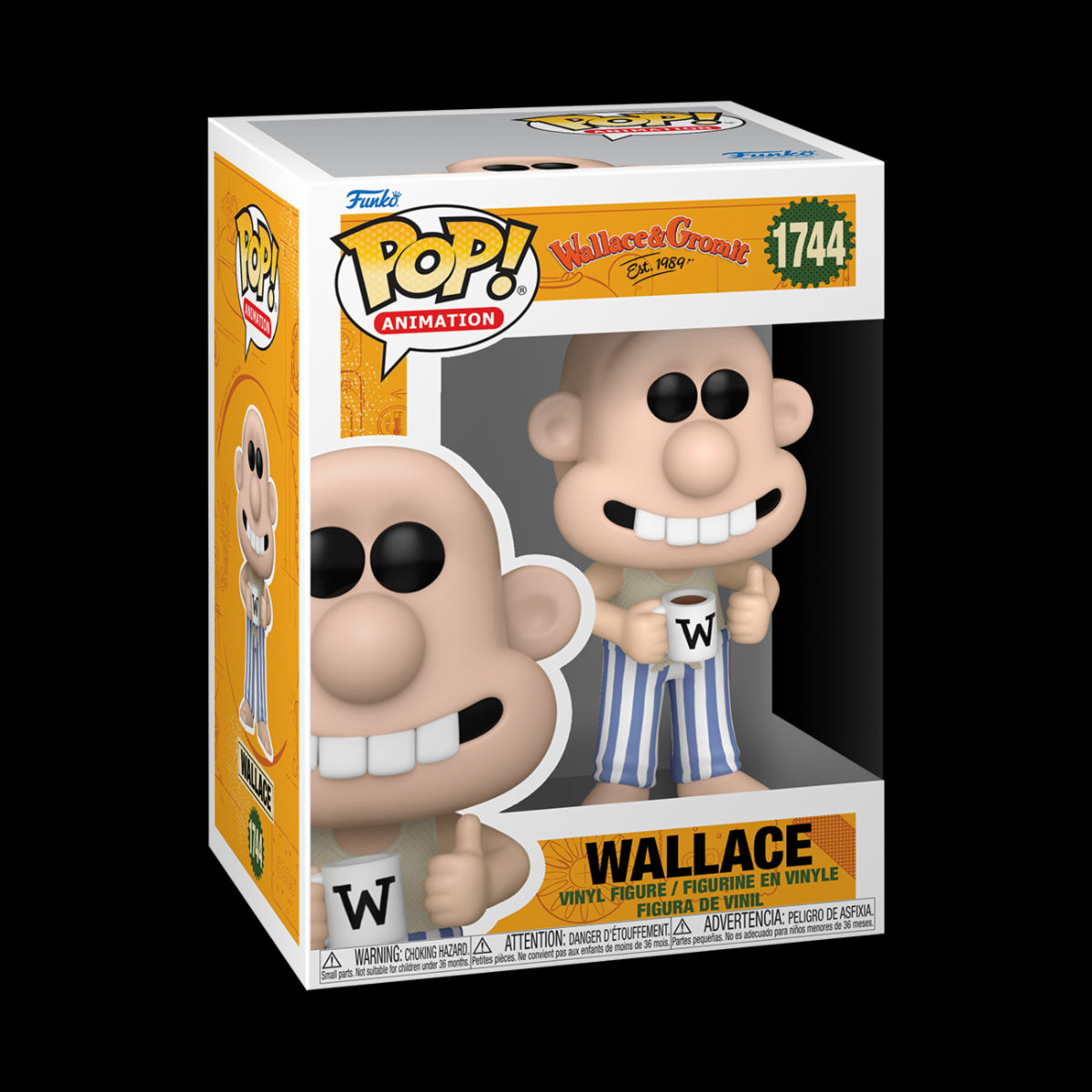 WALLACE & GROMIT - POP FUNKO VINYL FIGURE 1744 WALLACE IN PAJAMAS 9CM