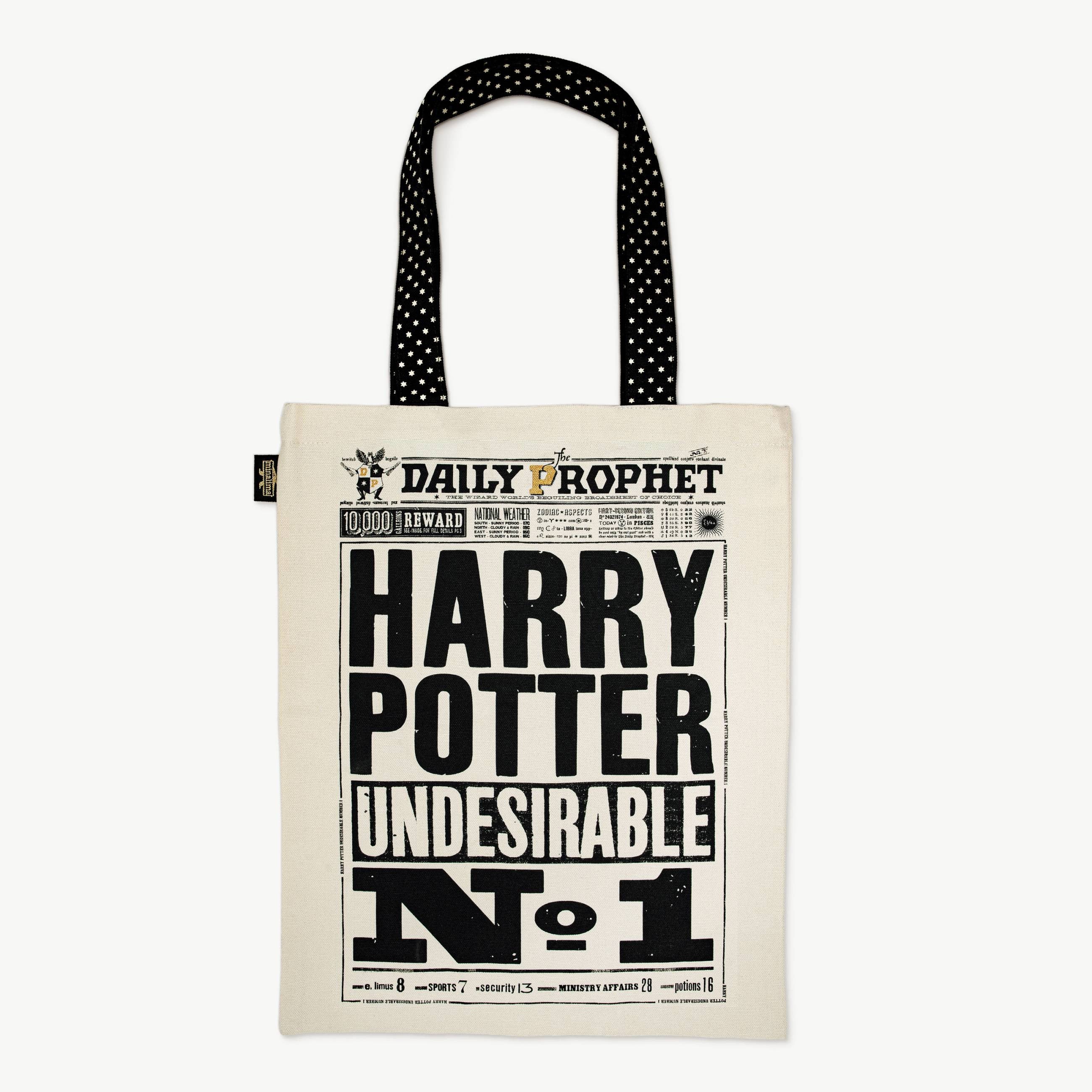 HPTOTE11 - HARRY POTTER - THE DAILY PROPHET: 'HARRY POTTER UNDESIRABLE NO.1' - TOTE BAG