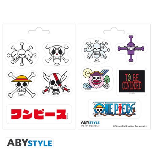 ABYDCO896 - ONE PIECE - STICKERS - EMPEROR SKULLS (16X11)