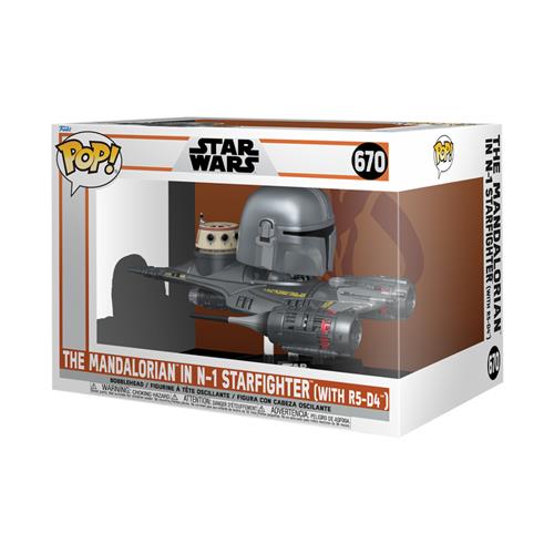 STAR WARS: THE MANDALORIAN S9 - POP FUNKO RIDE VINYL FIGURE 670 MANDALORIAN IN N1 STARFIGHTER