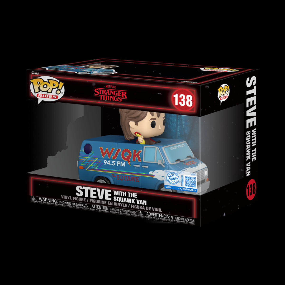STRANGER THINGS - POP FUNKO RIDE DELUXE VINYL FIGURE 138 STEVE WITH THE SQUAWK VAN 15CM