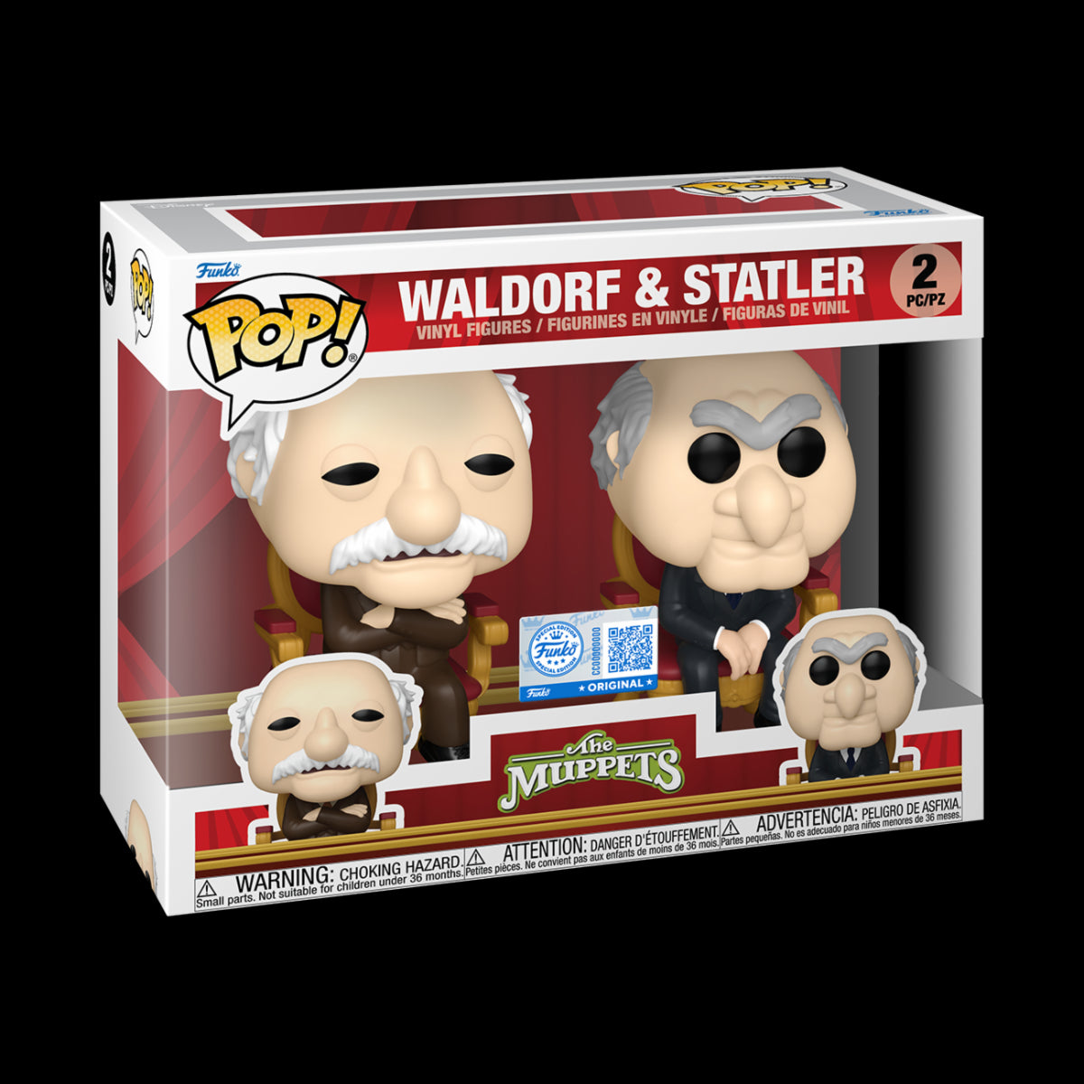 MUPPETS - POP FUNKO VINYL FIGURE 2-PACK - WALDORF AND STATLER 9CM