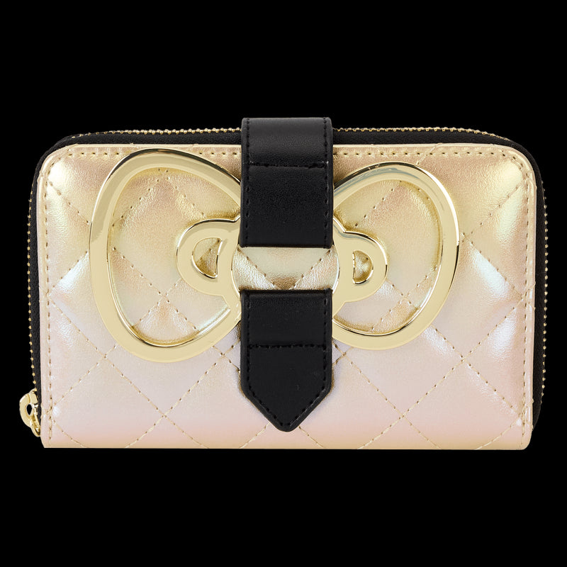 SANRIO - HELLO KITTY: 50TH ANNIVERSARY - PORTAFOGLIO CON ZIP - METALLIC GOLD