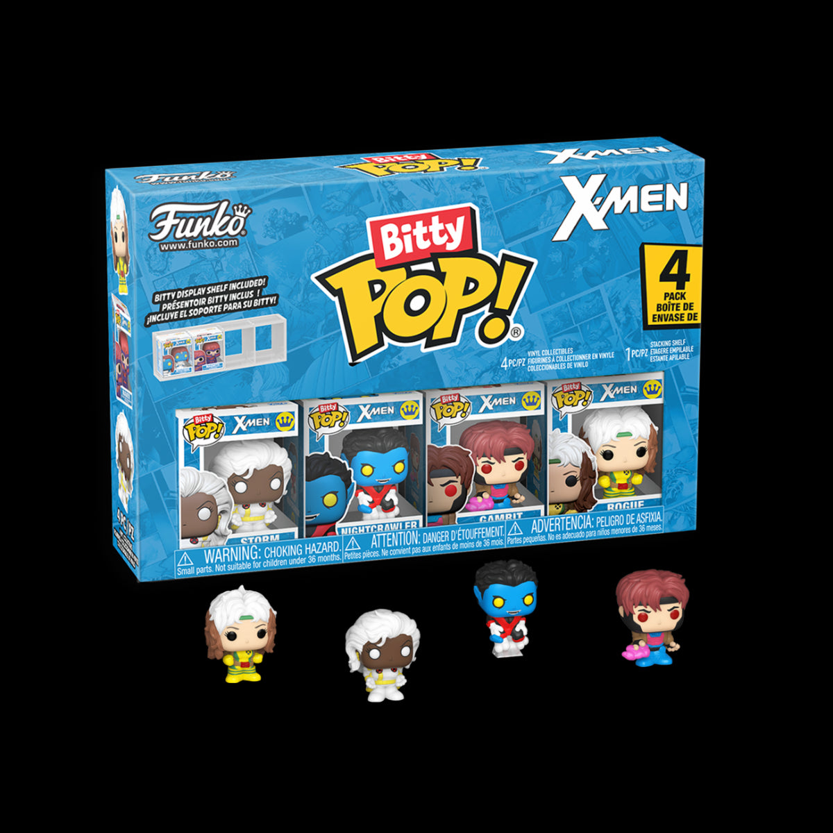 92502 - MARVEL: X-MEN - POP FUNKO BITTY VINYL FIGURE - GAMBIT (4PK)