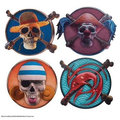 CR4190 - ONE PIECE NETFLIX - SET DI 4 SOTTOBICCHIERI - LUFFY, NAMI, BUGGY, ARLONG