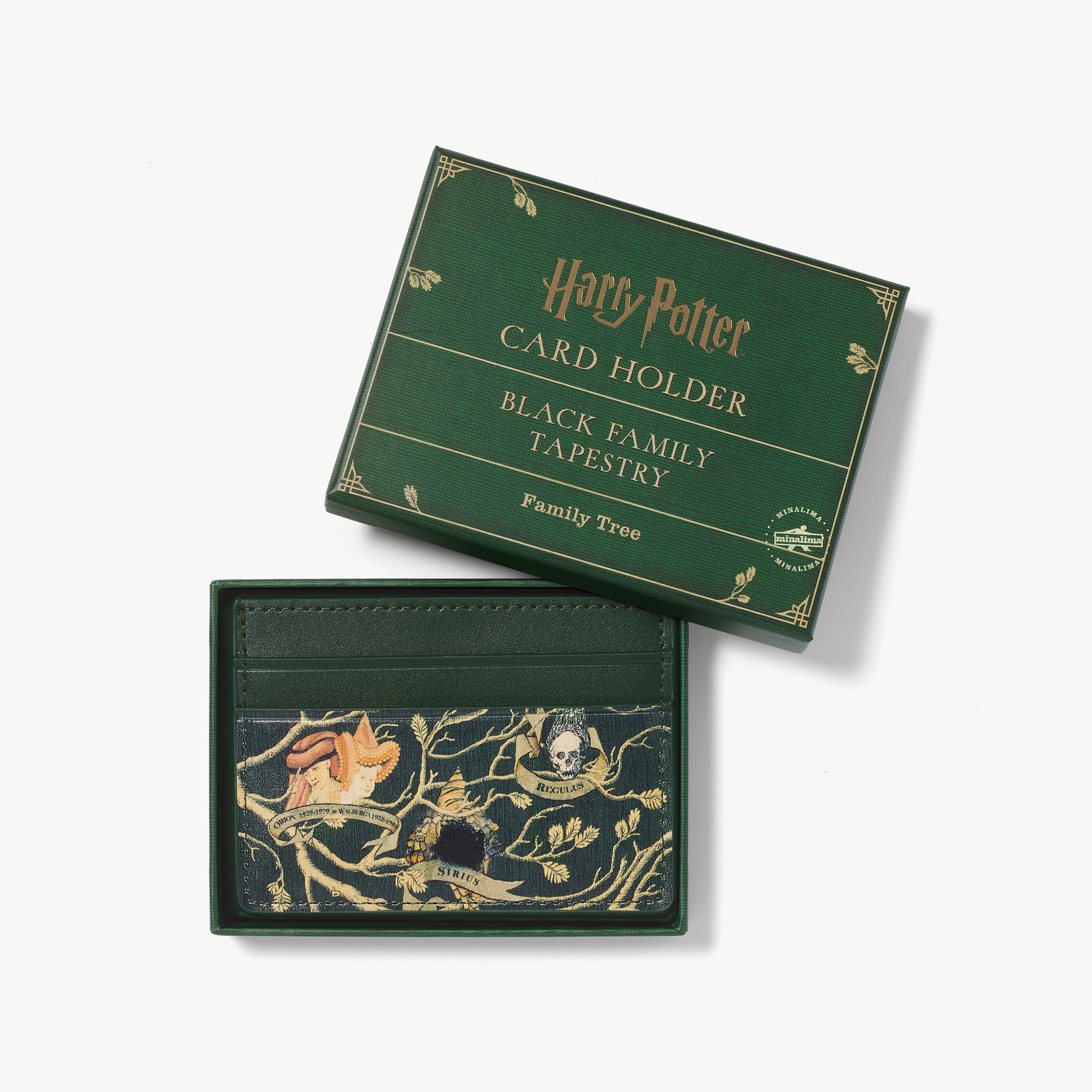 HPCH01 - HARRY POTTER - BLACK FAMILY RECYCLED LEATHER CARD HOLDER