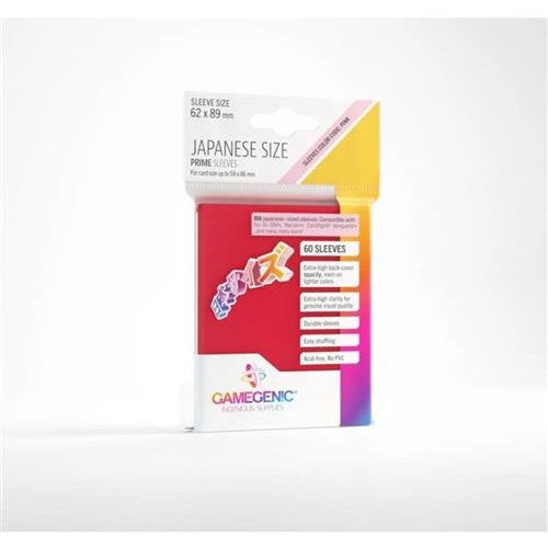 GGS10118ML - 60 JAPANESE SIZE PRIME SLEEVES - RED