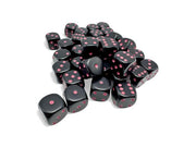 CHX 25848 - SET 36 DADI 6 FACCE 12MM OPACHI - BLACK/PINK