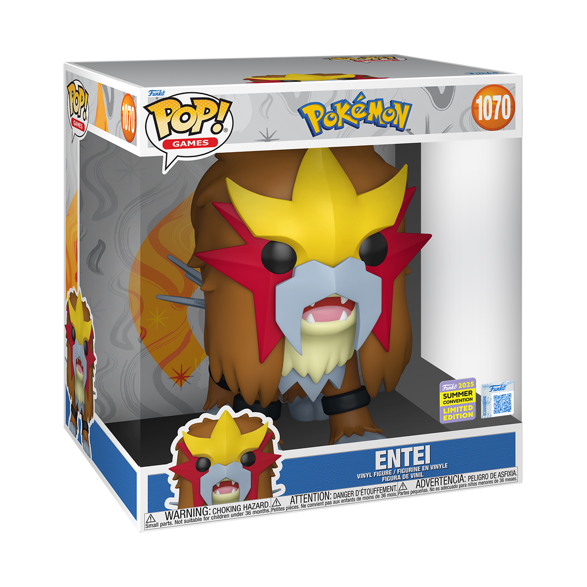POKEMON - POP FUNKO JUMBO VINYL FIGURE - 1070 ENTEI 25CM FUNSIDE EXCL