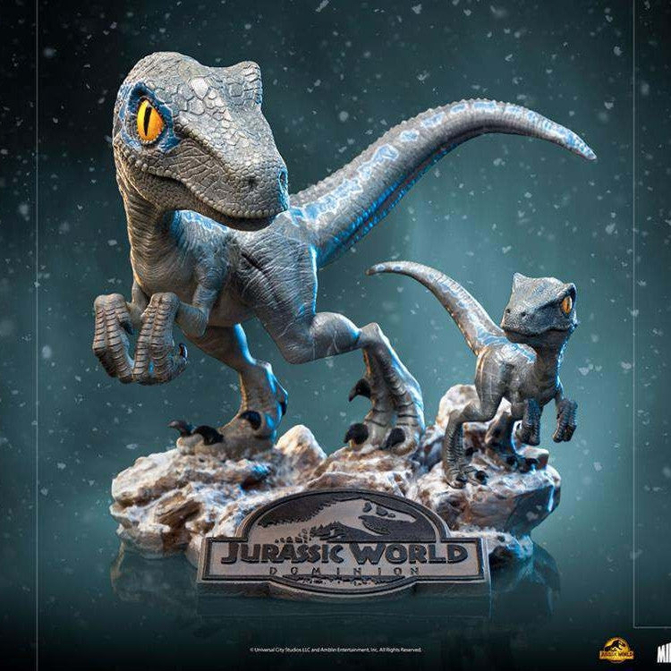 JURASSIC WORLD - MINICO FIGURE - BLUE AND BETA - STATUA 13CM