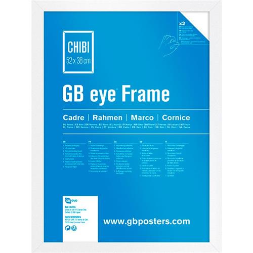 FMCBA1WH - CORNICE WHITE FRAME CHIBI POSTER (52X38)