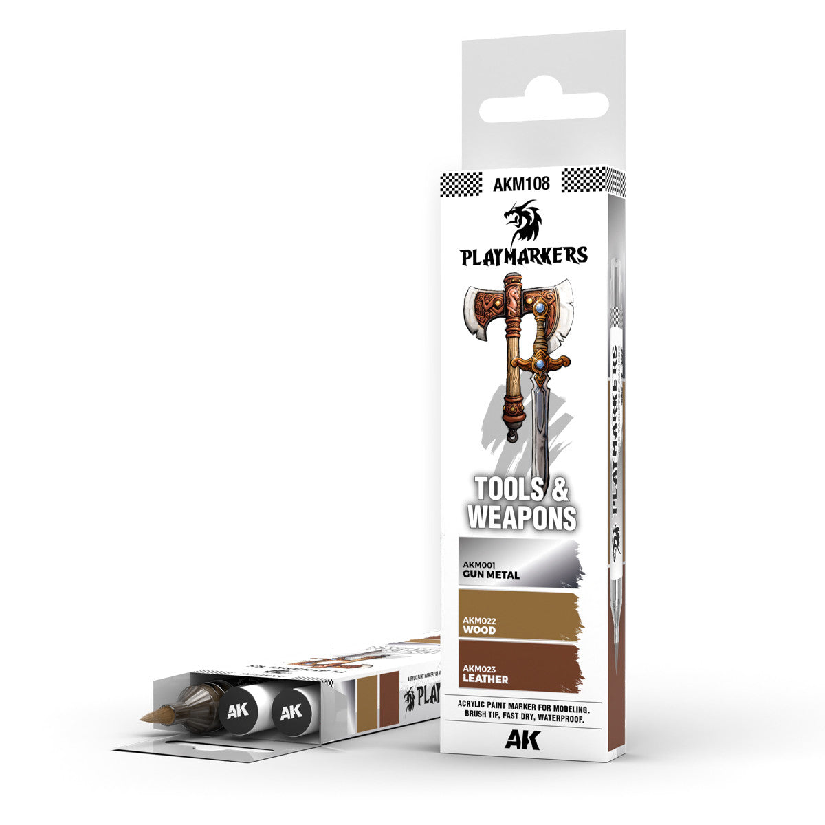AKM108 - PLAYMARKERS - TOOLS & WEAPONS - SET DA 3 COLORI