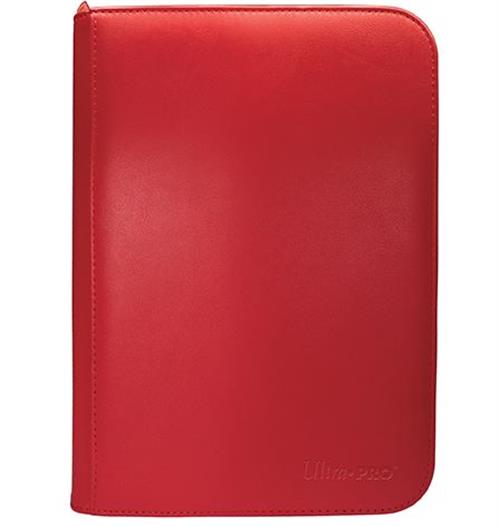 15895 - VIVID ZIPPERED 4-POCKET PRO-BINDER - RED