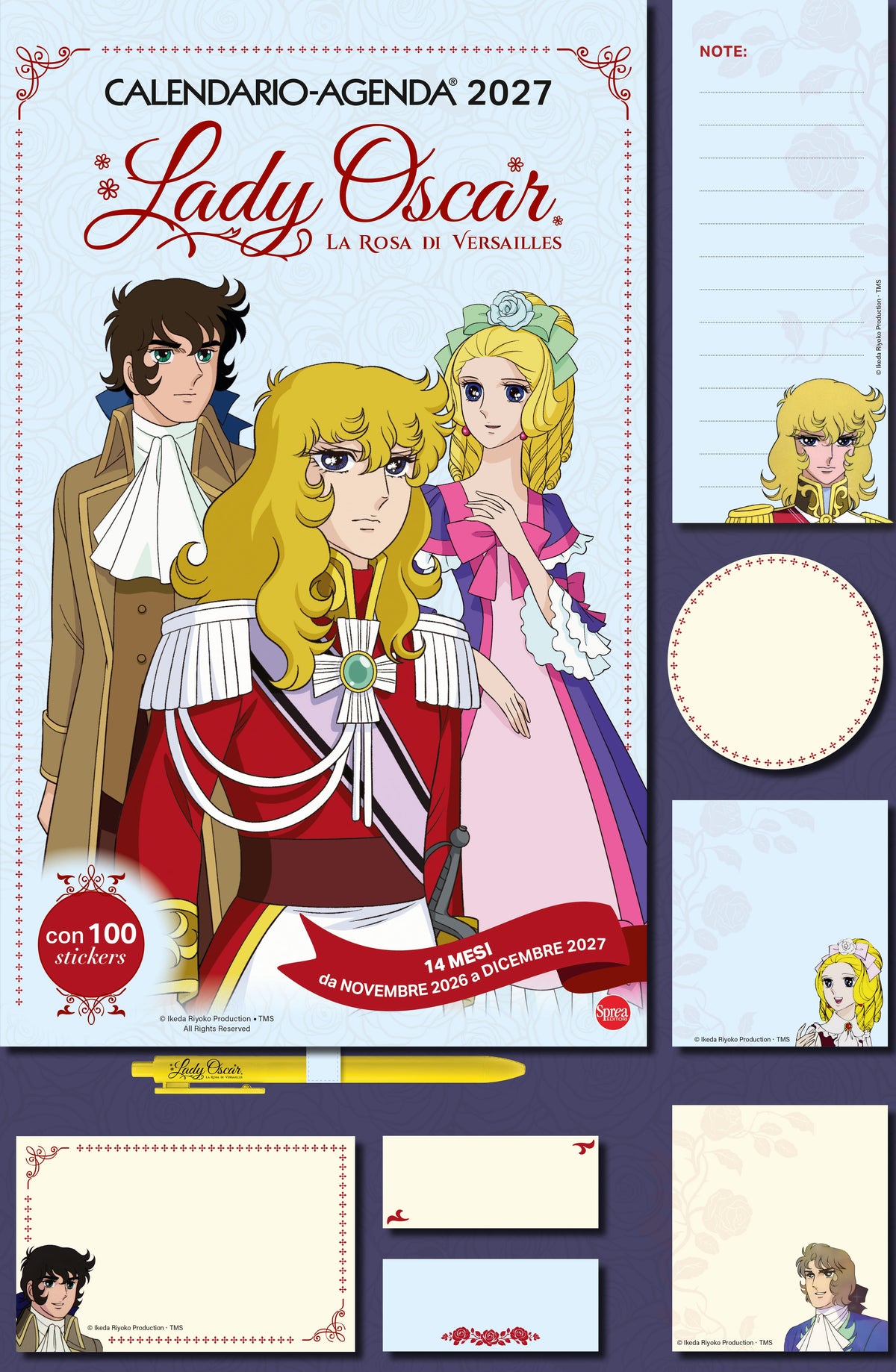 CALENDARIO 2027 - LADY OSCAR: LA ROSA DI VERSAILLES
