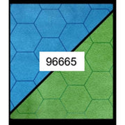 CHX 96665 - BATTLEMAT REVERSIBILE 60X66CM - BLUE GREEN HEXES (2,54CM)