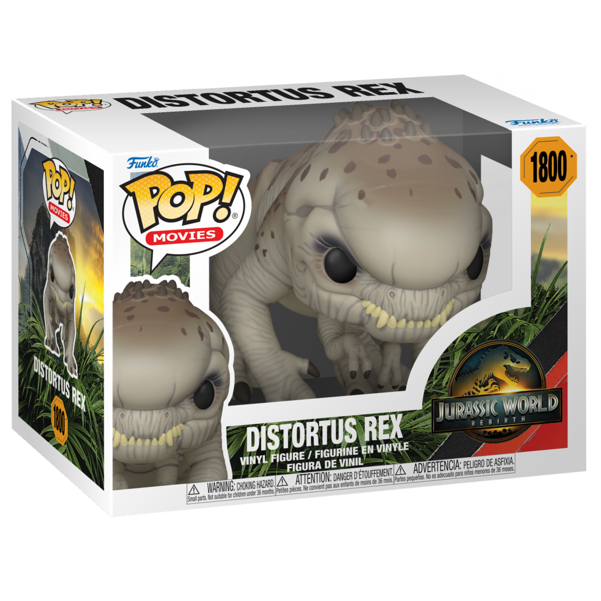 JURASSIC WORLD: REBIRTH - POP FUNKO VINYL FIGURE 1800 DISTORTUS REX 9CM