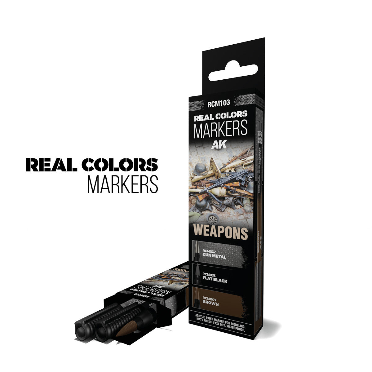 RCM103 - REAL COLORS MARKERS - WEAPONS - SET DA 3 COLORI
