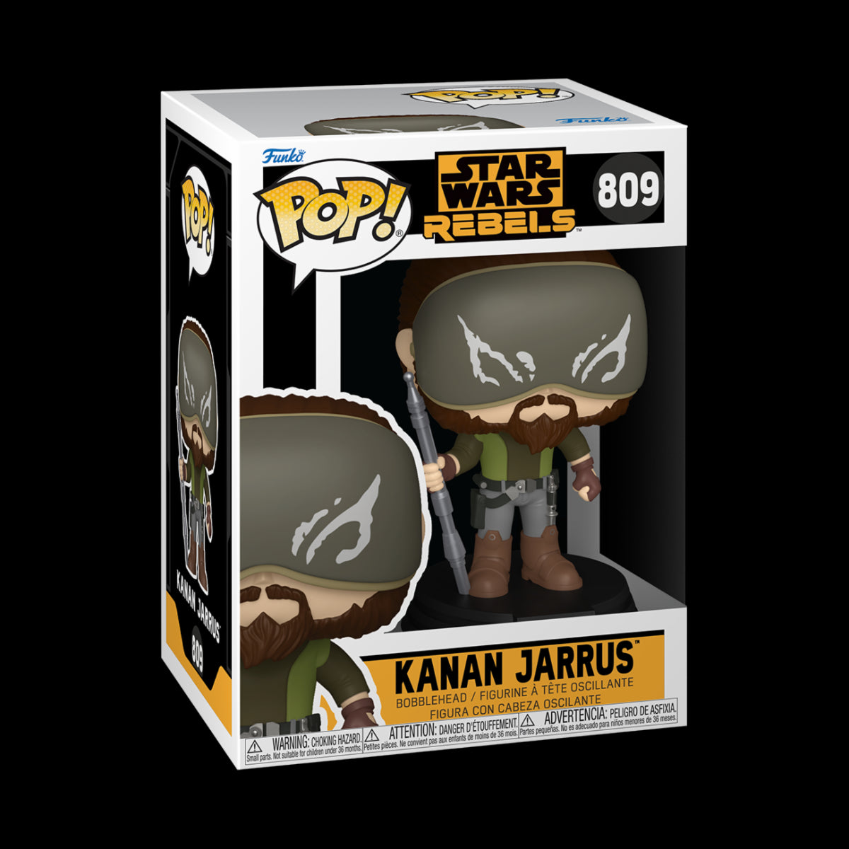 STAR WARS: REBELS - POP FUNKO VINYL FIGURE 809 KANAN JARRUS 9CM