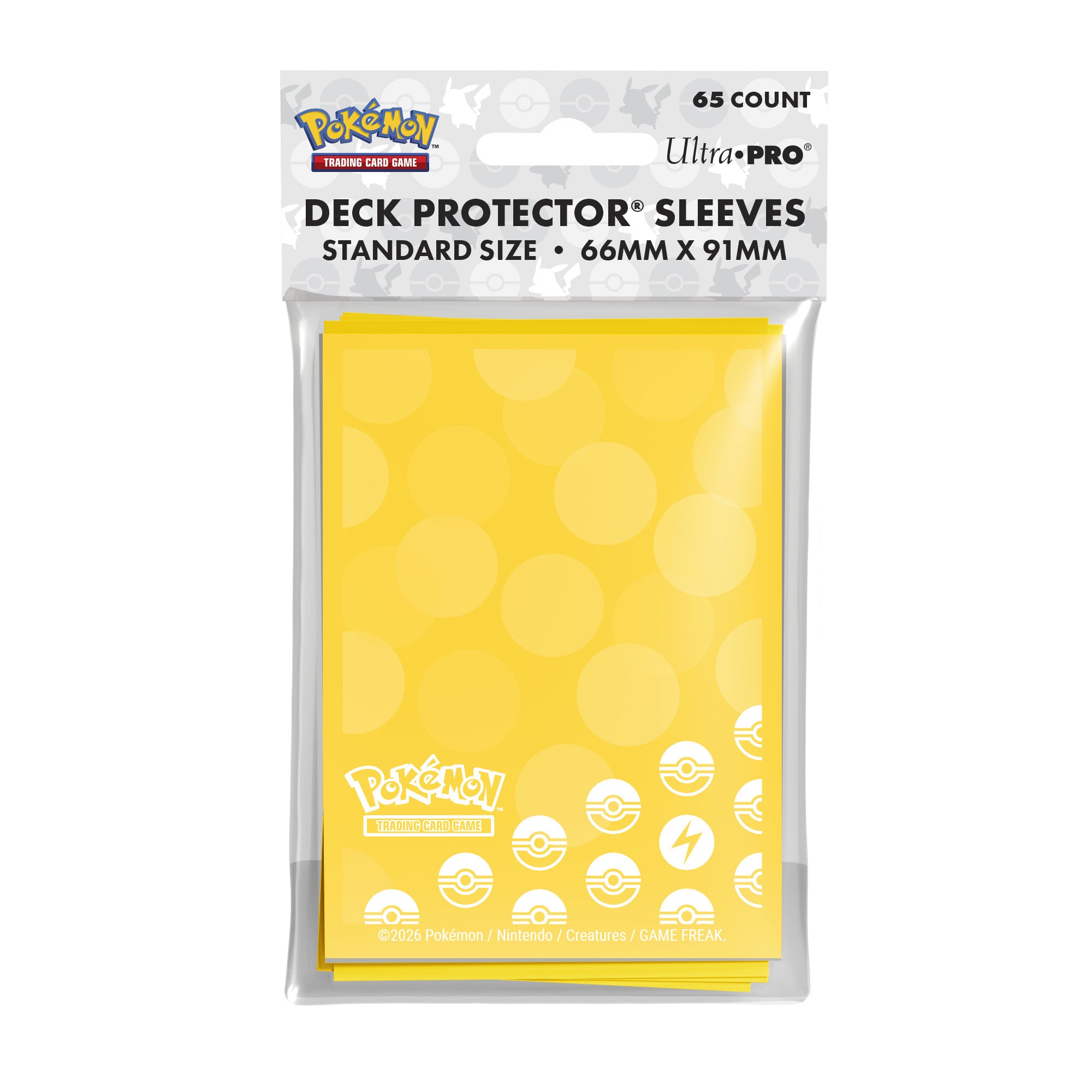 16745 - 65 DECK PROTECTOR SLEEVES - POKEMON - LIGHTNING TYPE