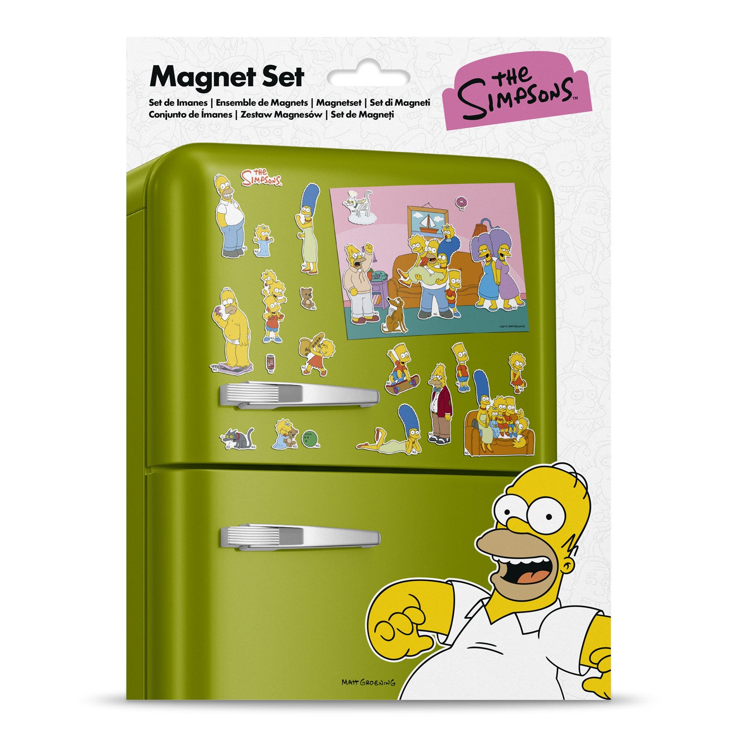 SETTI002 - SET DI CALAMTITE FUSTELLATE THE SIMPSONS FAMIGLIA - PEZZO SINGOLO