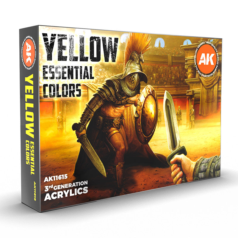 AK11615 - 3GEN ACRYLICS - YELLOW ESSENTIAL - SET DA 6 COLORI
